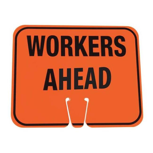 Traffic Cone Sign, 10 1/2 in H, 12 3/4 in W, 03-550-WAH