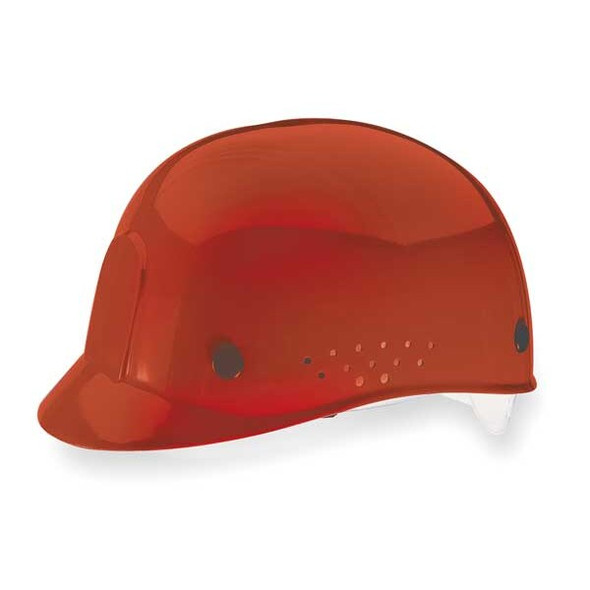 Bump Cap, Front Brim, Perforated Sides, Pinlock Suspension, 6 1/2 to 8, Red