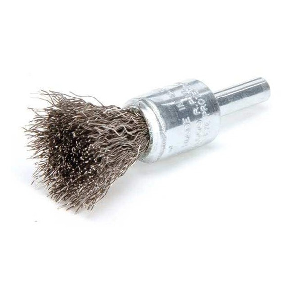 Weiler Crimped Wire End Wire Brush, Stainlesss Steel 96103