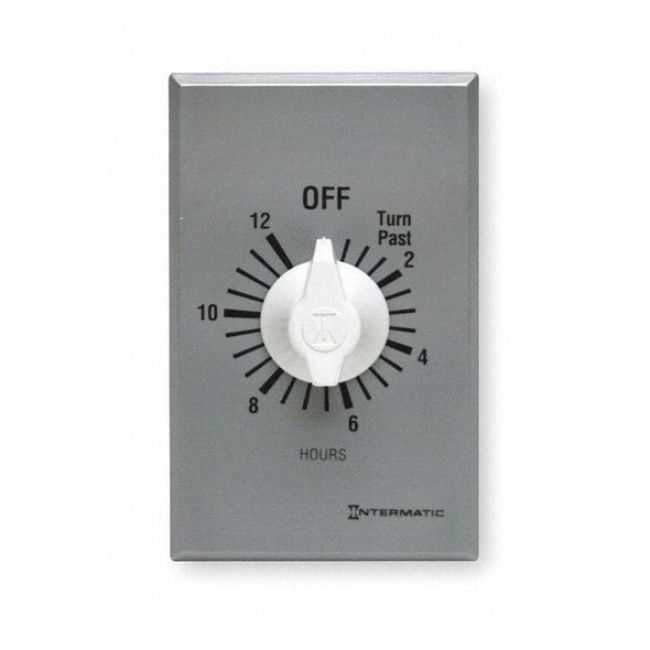 Intermatic Spring-Wound Timer, Silver, 120/277V AC FF12H8