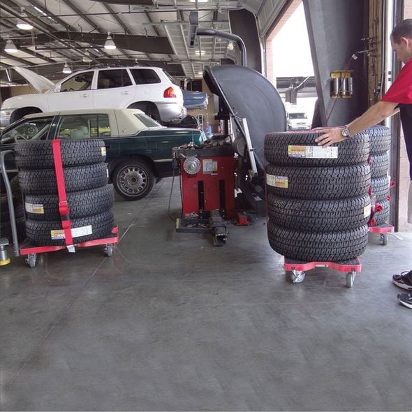 Snap-Loc Gen. Prpose Dolly,Open,Flush,7in H.,Red SL1500D4R