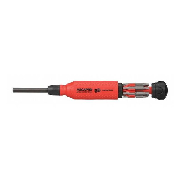 Tamperproof 15-in-1 Multi-Bit Screwdriver, 8-1/2", Number of Bits 7