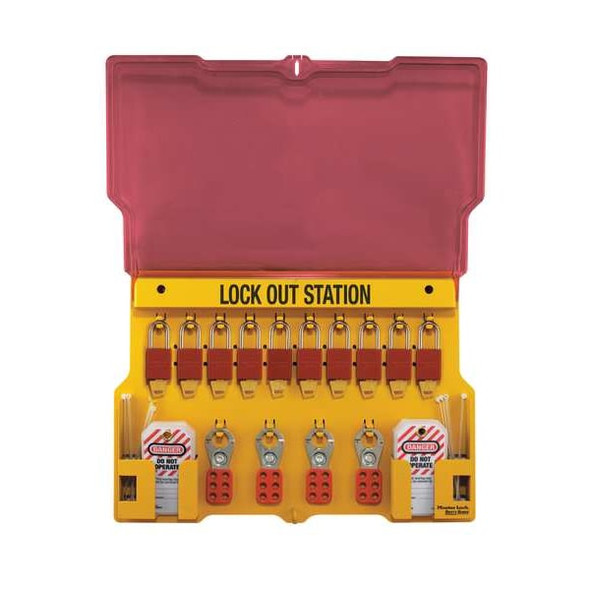 Master Lock 10-Lock Aluminum Padlock Station 1483BP1106