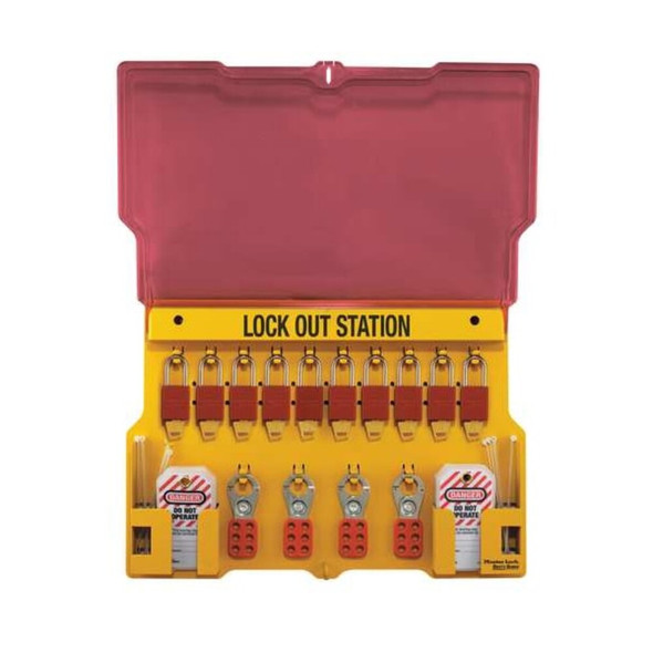 Master Lock 10-Lock Aluminum Padlock Station 1483BP1106