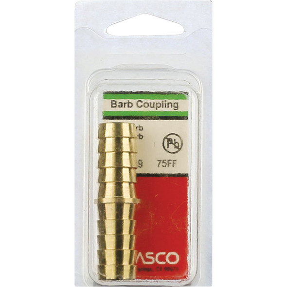 Lasco 1-2 In. Brass Hose Barb Coupling 17-7549 403005