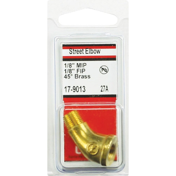 Lasco 1-8 In. FPT x 1-8 In. MPT 45 Deg. Brass Street Elbow (1-8 Bend) 17-9013 402735
