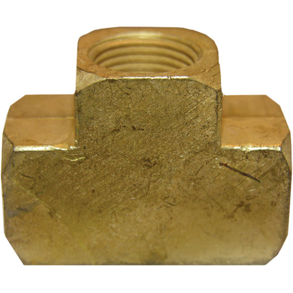 Lasco 3/8 In. FPT Yellow Brass Tee 17-9107