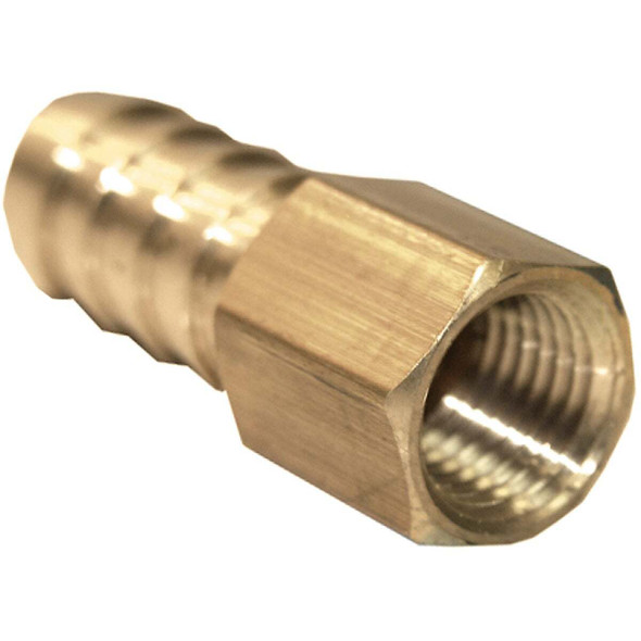 Lasco 3/8 In. FPT x 1/4 In. Brass Hose Barb Adapter 17-7631