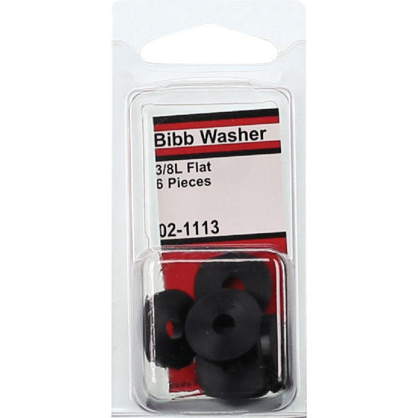 Lasco 11-16 In. Black 3-8L Flat Bibb Faucet Washer (6 Ct.) 02-1113 403268