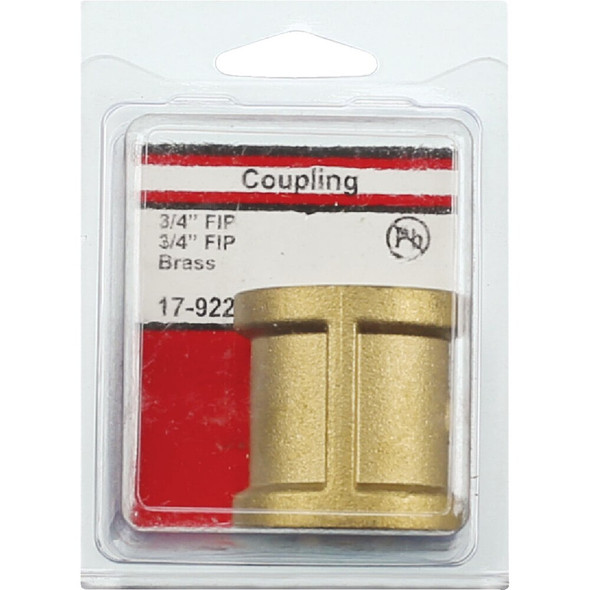 Lasco 3-4 In. FPT x 3-4 In. FPT Red Brass Coupling 17-9229 402926