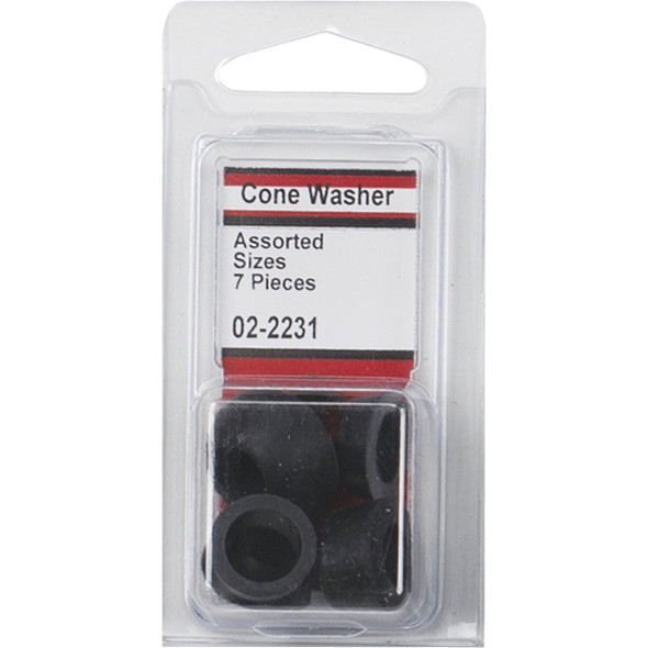 Lasco Assorted Black or Gray Cone Faucet Washer (7 Ct.) 02-2231 402483