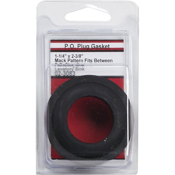 Lasco 2-3-8 In. OD x 1-1-4 In. ID Rubber Black Gasket 02-3083 401470