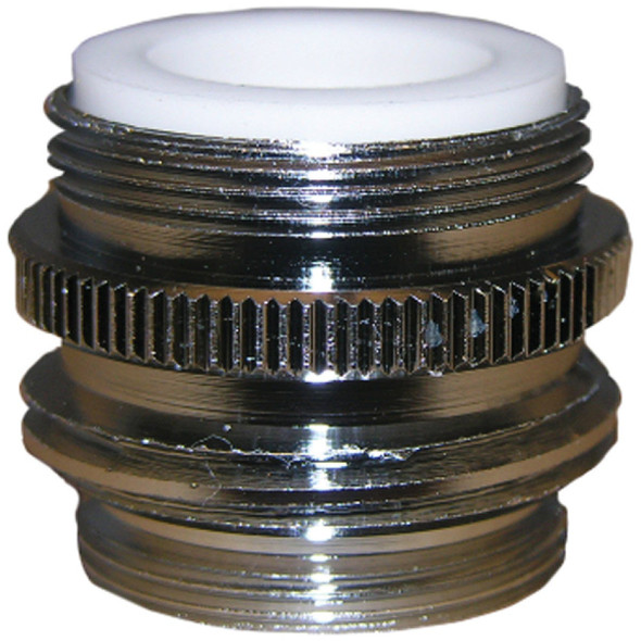 Lasco No Lead Dual Thread Male Faucet Adapter, Chrome-Plated 09-1451NL Lasco No Lead Dual Thread Male Faucet Adapter, Chrome-Plated 09-1451NL