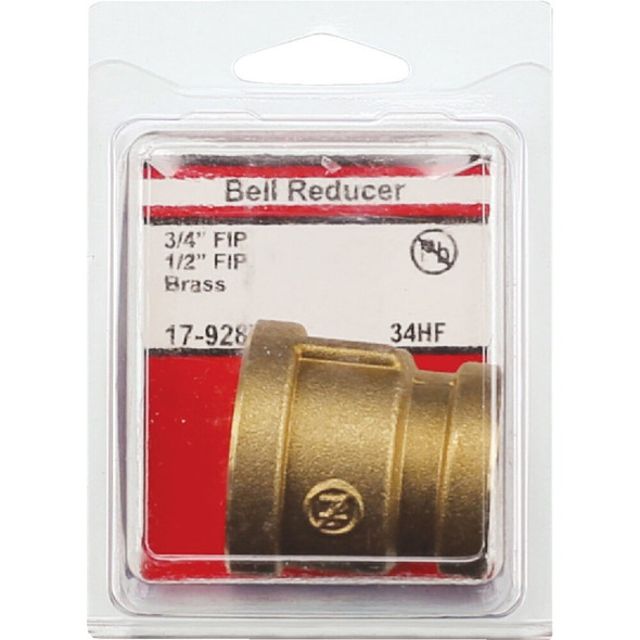Lasco 3-4 In. FPT x 1-2 In. FPT Red Brass Reducing Bell Coupling 17-9287 403027