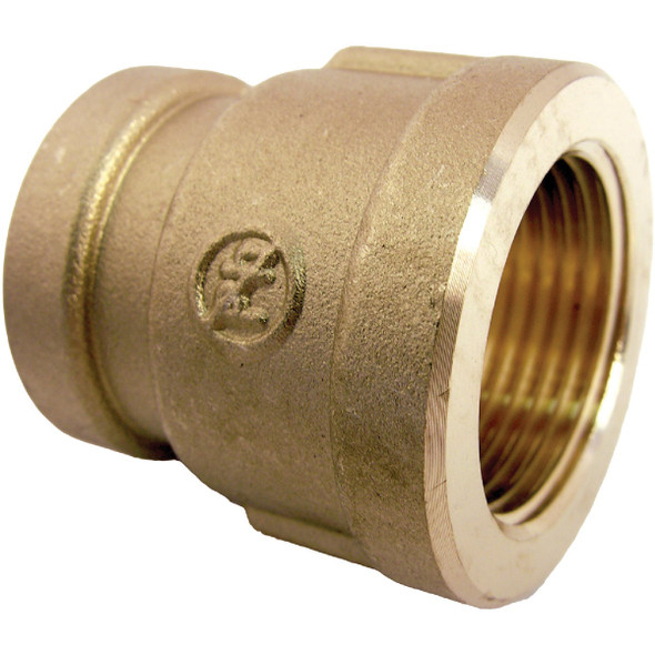 Lasco 3/4 In. FPT x 1/2 In. FPT Red Brass Reducing Bell Coupling 17-9287
