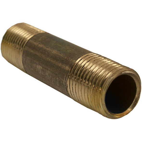 Lasco 1/8 In. MPT x 1-1/2 In. Short Brass Nipple 17-9313