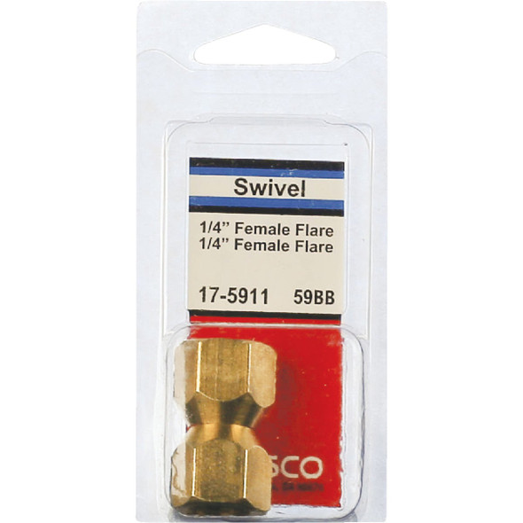 Lasco 1-4 In. Brass Flare Swivel Union 17-5911 402607