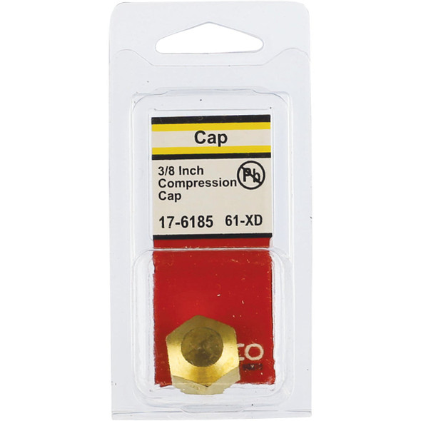 Lasco 3/8 In. Brass Compression Cap Lasco 3/8 In. Brass Compression Cap