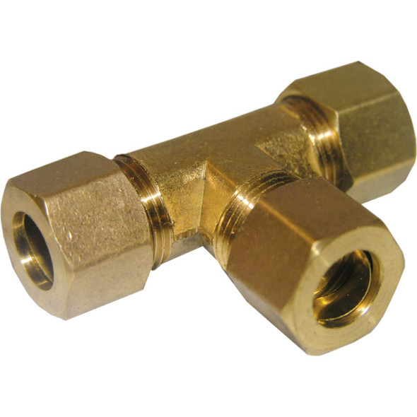 Lasco 1/2 In. x 1/2 In. x 1/2 In. Compression Brass Tee 17-6449