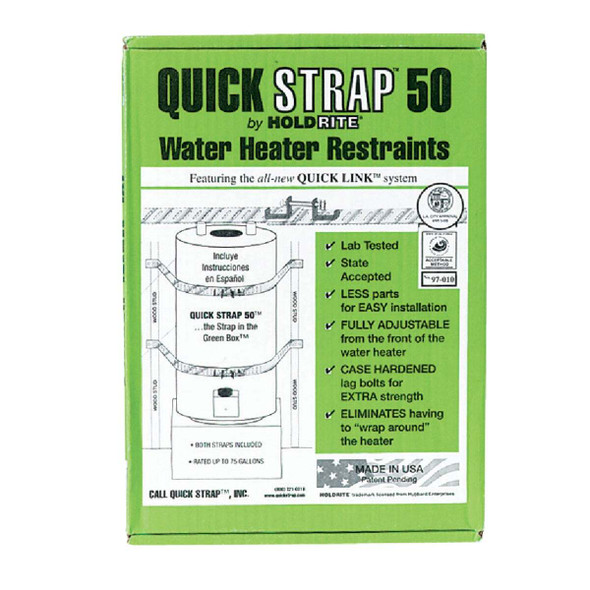 Quick Strap 50 Gallon Water Heater Restraining Strap QS-50