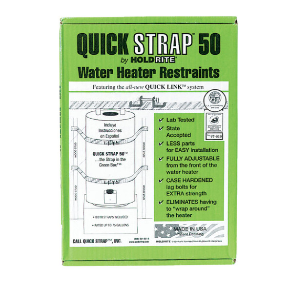 Quick Strap 50 Gallon Water Heater Restraining Strap QS-50