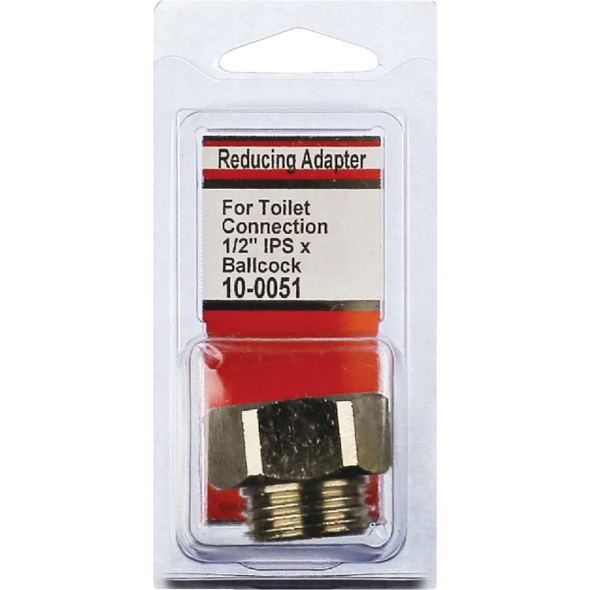 Lasco 1/2 In. IPS Supply x Ballcock Thread Brass Adapter Lasco 1/2 In. IPS Supply x Ballcock Thread Brass Adapter