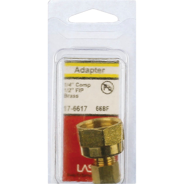 Lasco 1-4 In. C x 1-2 In. FPT Brass Compression Adapter 17-6617 402806