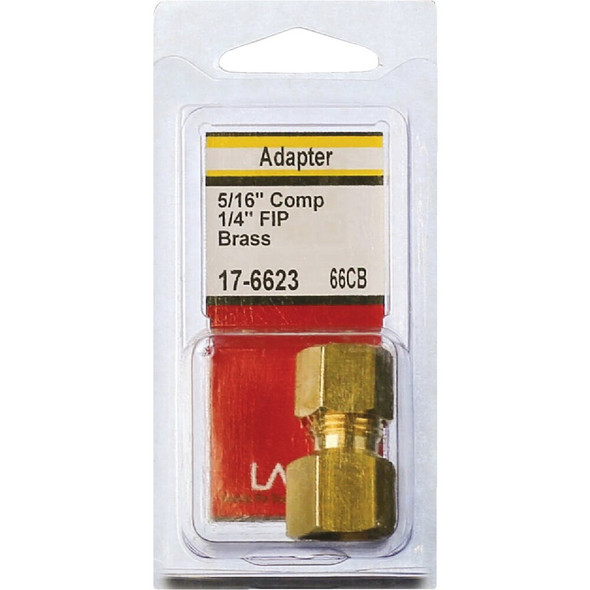 Lasco 5-16 In. C x 1-4 In. FPT Brass Compression Adapter 17-6623 402809
