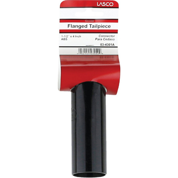 Lasco 1-1-2 In. OD x 4 In. Black Plastic Tailpiece 03-4301A 403885