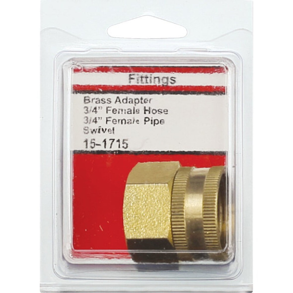 Lasco 3-4 In. FHT x 3-4 In. FPT Brass Adapter 15-1715 402919