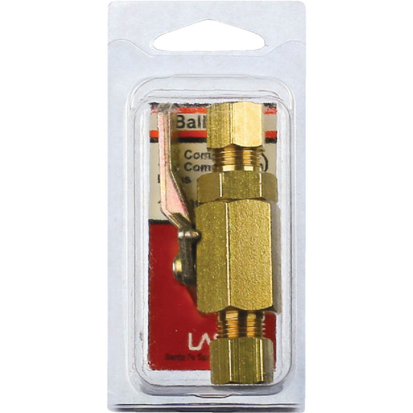 Lasco 1/4 In. C x 1/4 In. C Brass Compression Ball Valve Lasco 1/4 In. C x 1/4 In. C Brass Compression Ball Valve