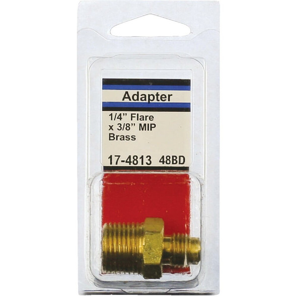 Lasco 1-4 In. M x 3-8 In. MPT Brass Flare Adapter 17-4813 402514