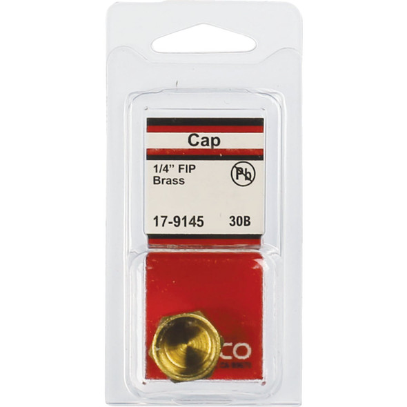 Lasco 1/4 In. Red Brass Threaded Pipe Cap Lasco 1/4 In. Red Brass Threaded Pipe Cap