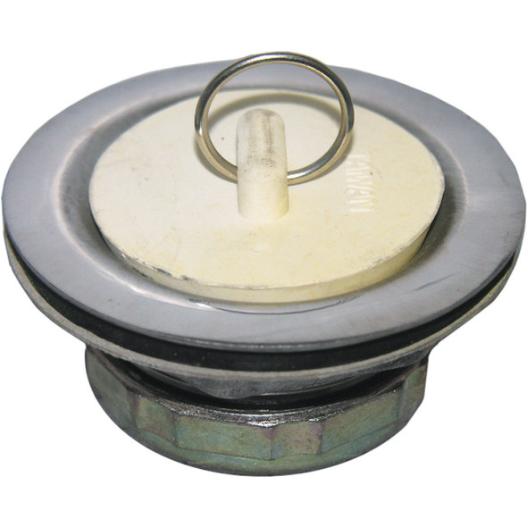 Lasco 2 In. Chrome Laundry Sink Strainer Assembly with Stopper 03-1029