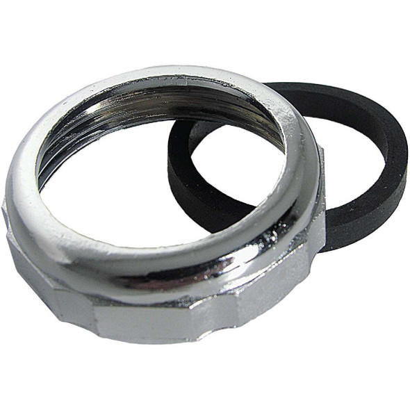 Lasco 1-1/4 In. x 1-1/4 In. Chrome Plated Slip Joint Nut and Washer 03-1819