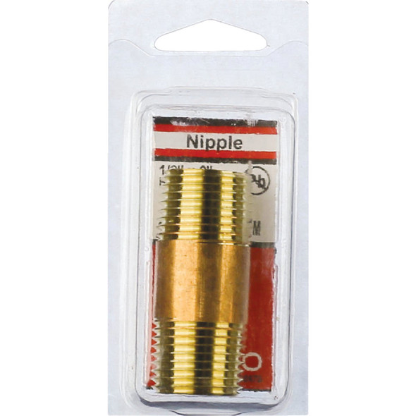 Lasco 1-2 In. x 2 In. Brass Nipple 17-9445 402217