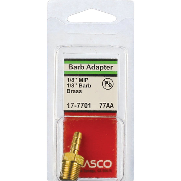 Lasco 1-8 In. MPT x 1-8 In. Brass Hose Barb Adapter 17-7701 403061