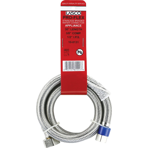 Lasco 3-8x1-2x30 Ss Braid Flex 10-0131 402669