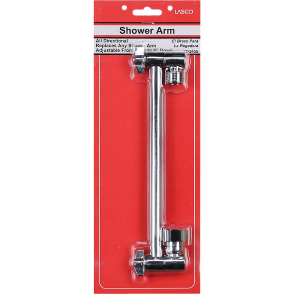 Lasco 10 In. Chrome All-Direction Shower Arm 08-2455 404202