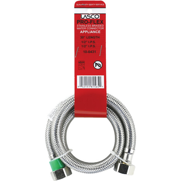Lasco 1-2x1-2x30 Ss Braid Flex 10-0431 402711