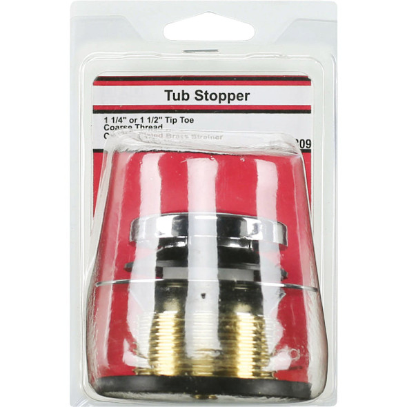 Lasco Polished Chrome Plated Tip Toe Stopper Bath Drain Trim Kit 03-4809 404003