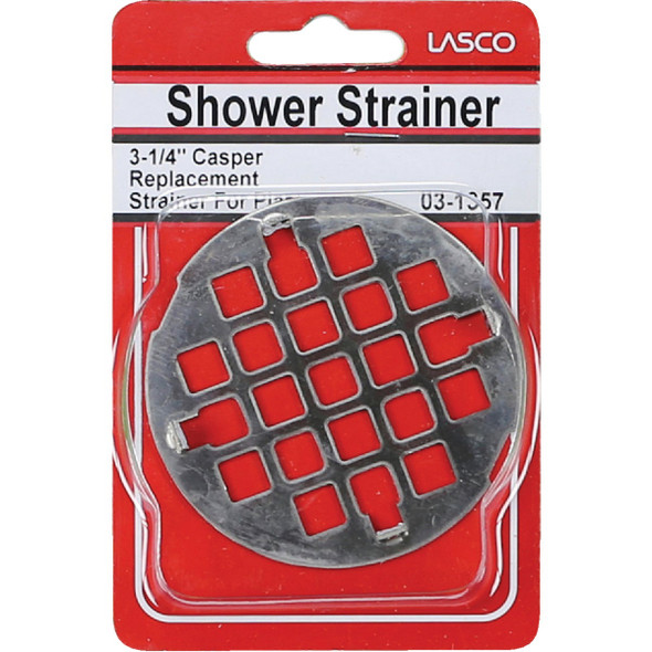 Lasco 3-1-4 In. Chrome Snap-In Shower Drain Strainer 03-1357 403966