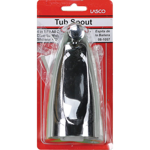 Lasco 4-Way Chrome Plated Bathtub Spout with Diverter 08-1057 404097