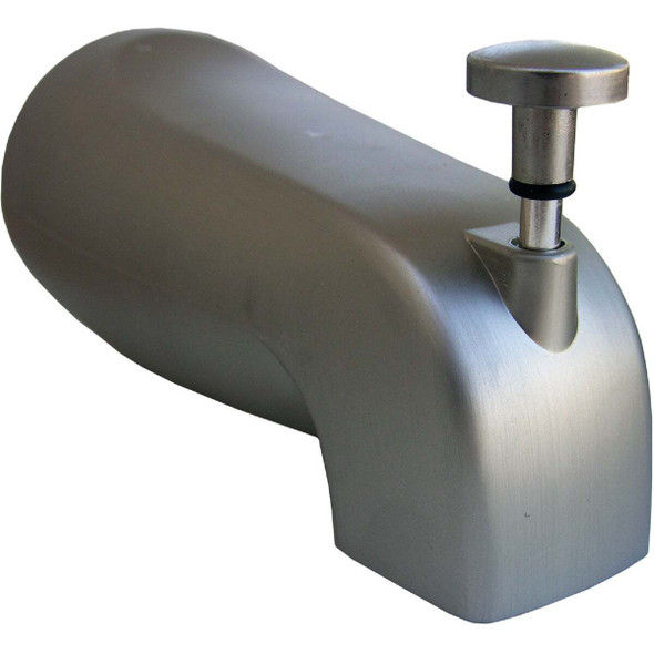 Lasco 4-Way Satin Nickel Bathtub Spout with Diverter 08-1065