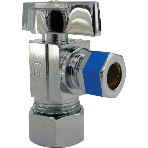 Lasco 5/8 In. C x 3/8 In. C 1/4 Turn Angle Valve 06-9209