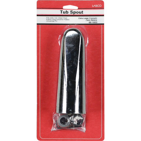 Lasco 7 In. Long Chrome Bathtub Spout