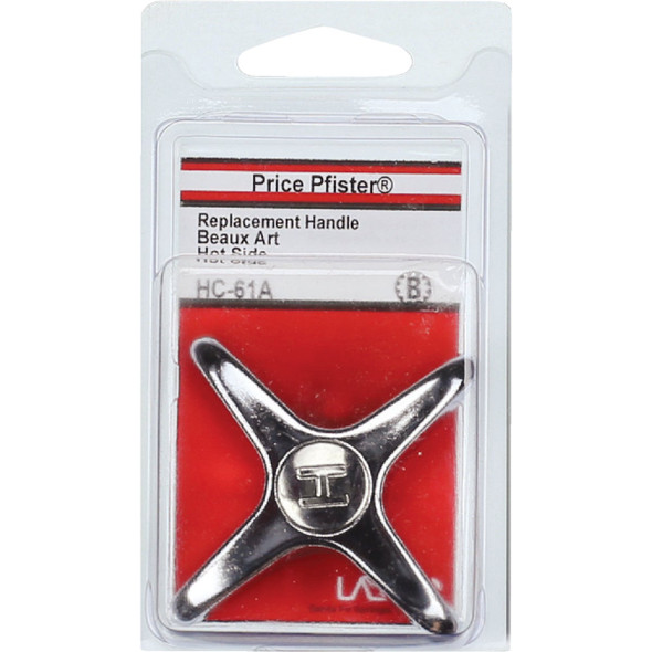 Lasco Price Pfister Beaux Art Hot Handle Chrome Tub & Shower Handle Kit HC-61A 404162
