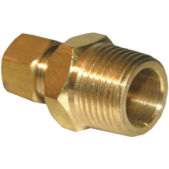 Lasco 1/4 In. C x 3/8 In. MPT Brass Compression Adapter 17-6815