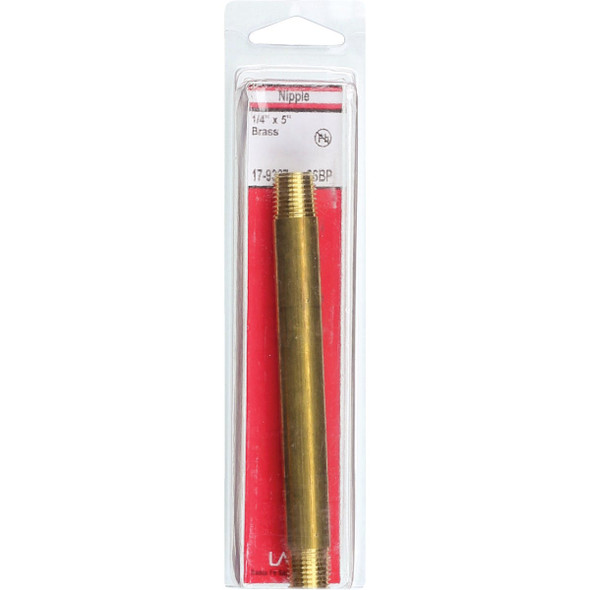 Lasco 1/4 In. x 5 In. Brass Nipple Lasco 1/4 In. x 5 In. Brass Nipple