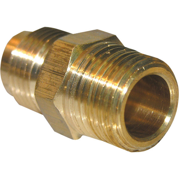 Lasco 3/8 In. M x 3/8 In. MPT Brass Flare Adapter 17-4831